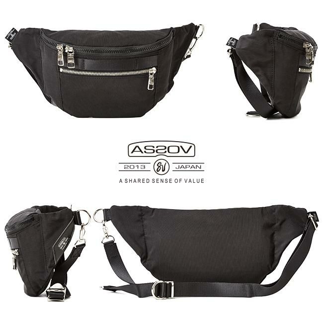 アッソブ シュリンクナイロン ウエストバッグ A2SOV 091705