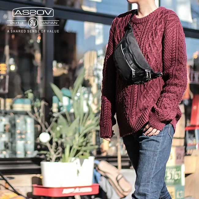 アッソブ シュリンクナイロン ウエストバッグ A2SOV 091705