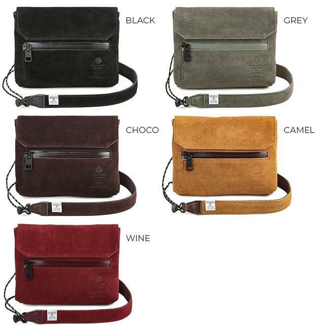 アッソブ ウォータープルーフ スェード サコッシュ A2SOV 091753