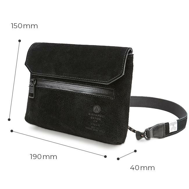 アッソブ ウォータープルーフ スェード サコッシュ A2SOV 091753