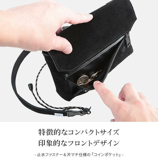 アッソブ ウォータープルーフ スェード サコッシュ A2SOV 091753