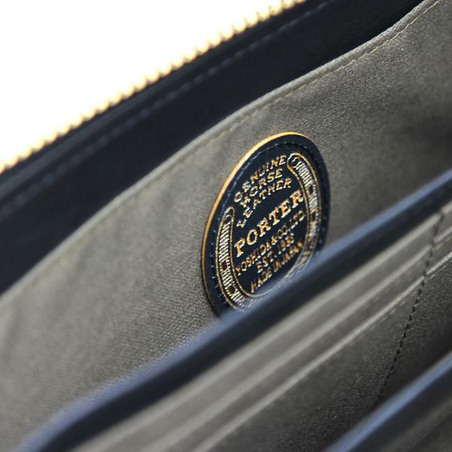 ポーター ワイズ ロングウォレット 341-01318 PORTER 財布 長財布 ラウンドファスナー box型小銭入れ 通帳 本革 馬革 緑 黒