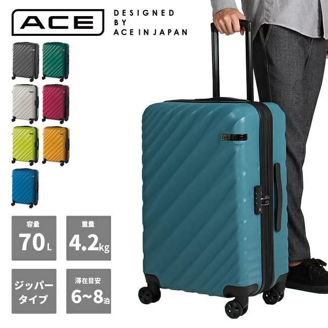 エースデザイン オーバル スーツケース  ace-06422