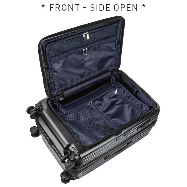 タケオキクチ スーツケース Mサイズ 65L/70.8L 拡張 フロントドア 深