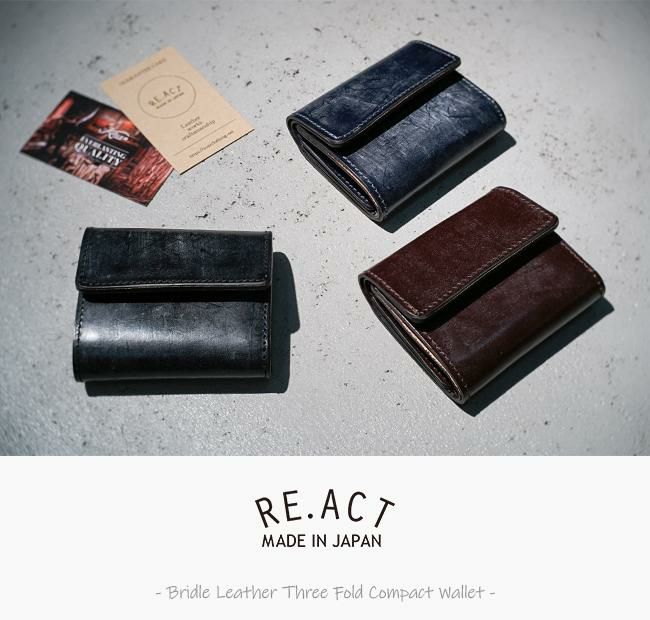 リアクトレザーワークス ブライドル 三つ折り財布  fnw00015scbd