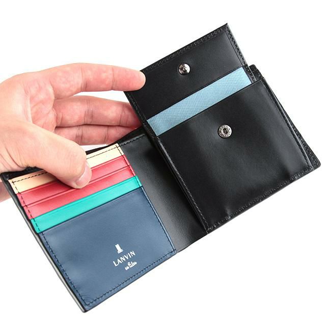 ランバンオンブルー スタンパ 二つ折り財布 LANVIN en Bleu lenb