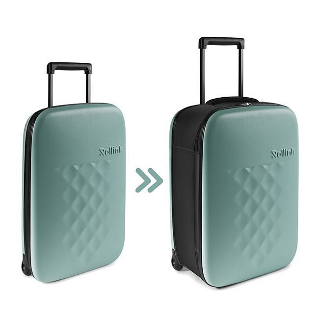 Rollink Flex折りたたみ　40L スーツケース ウォームグレー Rollink キャリーバッグ 折りたたみ ローリンク FLEX 360