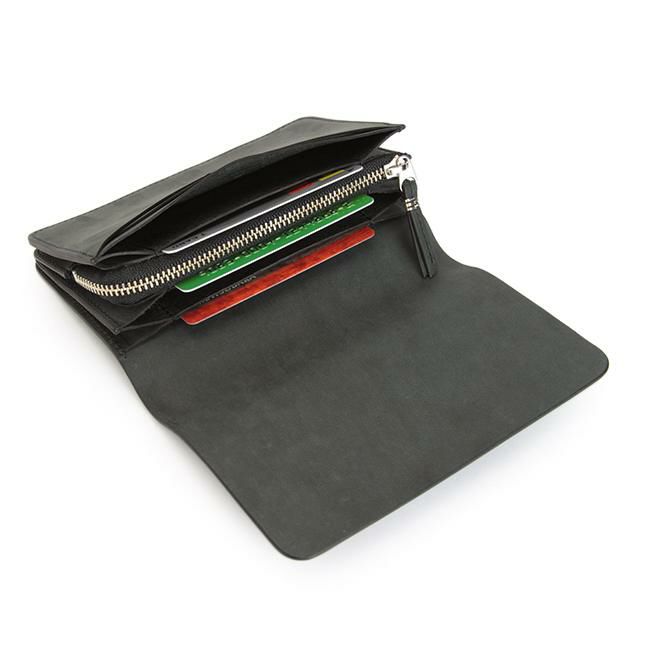 スロウ コードバン×イングラサット ミドル財布 SLOW so774j