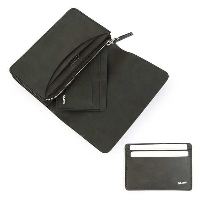スロウ コードバン×イングラサット ミドル財布 SLOW so774j