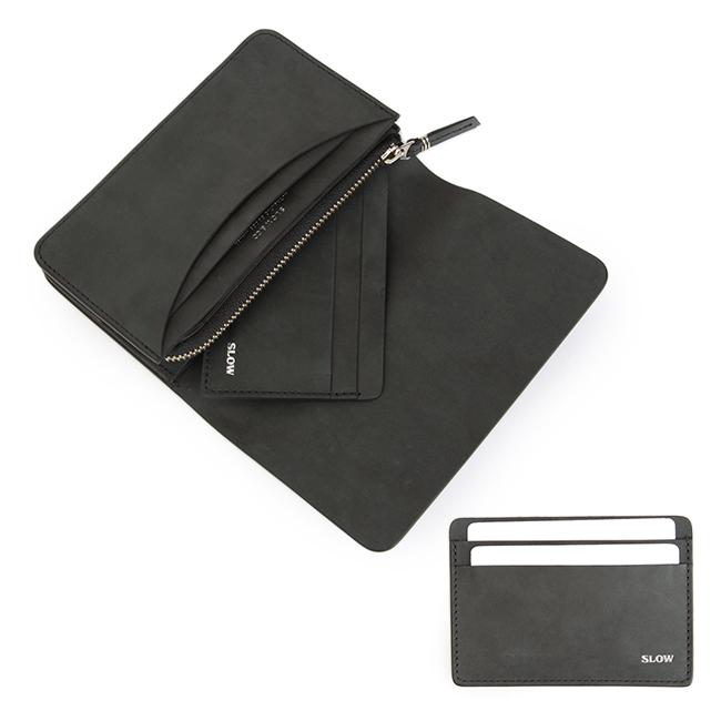 スロウ コードバン×イングラサット ミドル財布 SLOW so774j