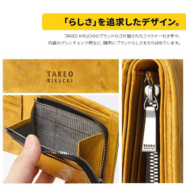 タケオキクチ　財布　キャメル 楽天市場】タケオキクチ 財布 二つ折り財布 キャメル TAKEO