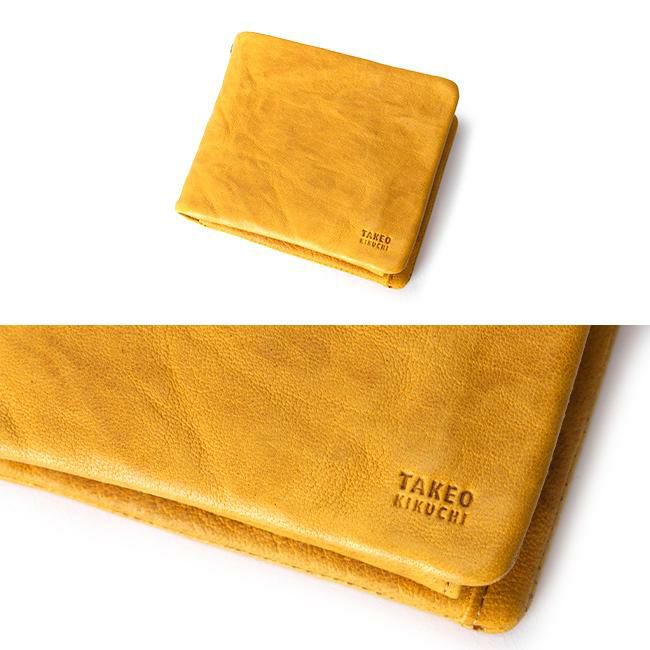 正規取扱店】タケオキクチ オイスター小物 二つ折り財布 TAKEO
