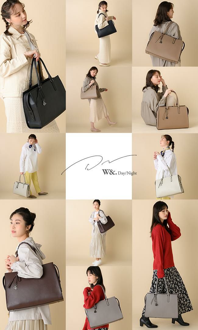 ダブルアンドデイナイト トッテン スクエアトート トートバッグ W&.Day/Night w-11753