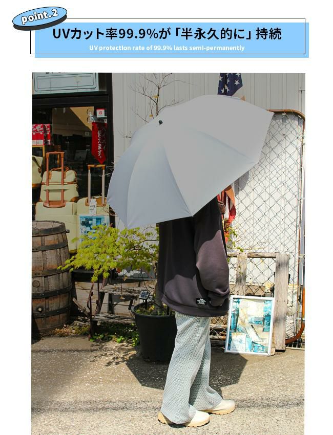 バグスロウ×アンベル カルクト 長傘 全天候型 晴雨兼用 完全遮光 遮熱 UVカット Amvel HEATBLOCK KALCT bugSlaw A1563