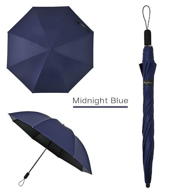 バグスロウ×アンベル カルクト 長傘 全天候型 晴雨兼用 完全遮光 遮熱 UVカット Amvel HEATBLOCK KALCT bugSlaw A1563