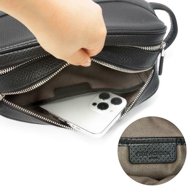 ペッレモルビダ メイデンボヤージュ/パンチング クラッチバッグ セカンドバッグ PELLE MORBIDA pmo-mb028p