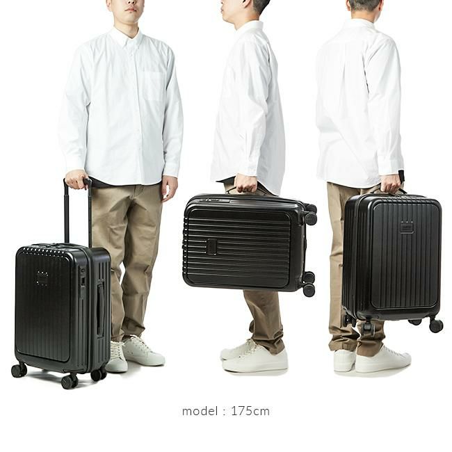 【美品】タケオキクチ メンズ キャリーケース ナイロン ブラック TAKEO KIKUCHI タケオキクチ スーツケース キャリーケース 36L