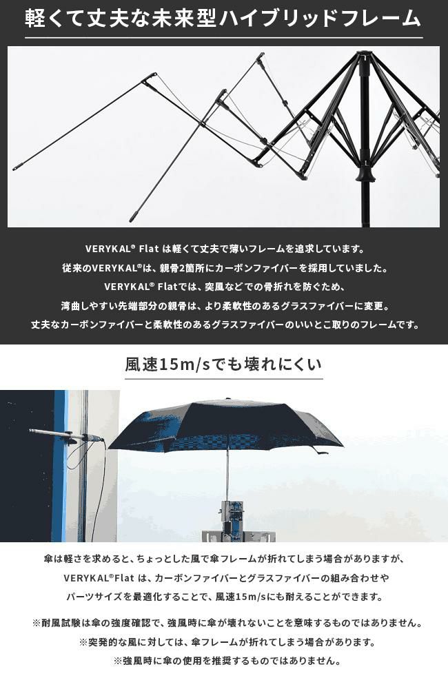 バグスロウ×アンベル ベリカルフラット 折りたたみ傘 自動開閉 ワンタッチ 6本骨 軽量 Amvel VERYKAL Flat bugSlaw A2750