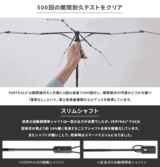 バグスロウ×アンベル ベリカルフラット 折りたたみ傘 自動開閉 ワンタッチ 6本骨 軽量 Amvel VERYKAL Flat bugSlaw A2750