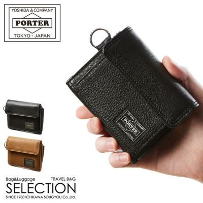 吉田カバン　PORTER ポーター　カプセル　ウォレット　三つ折り財布　ミニ　黒 CAPSULE（PORTER） ポーター カプセル ウォレット 555-06439