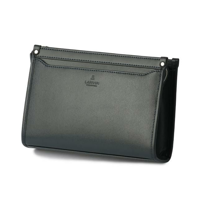 LANVIN ロゴプリントジップクラッチバッグ 【関税込】 LANVIN en Bleu ランバンオンブルー Fizz フィズ クラッチバッグ