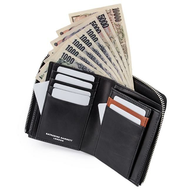 キャサリンハムネット カーフ【LTD】 ミドル財布 KATHARINE HAMNETT LONDON khl-490-50802