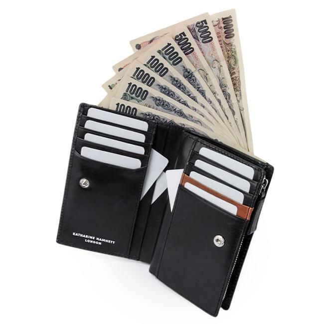 キャサリンハムネット カーフ【LTD】 ミドル財布 KATHARINE HAMNETT LONDON khl-490-50803