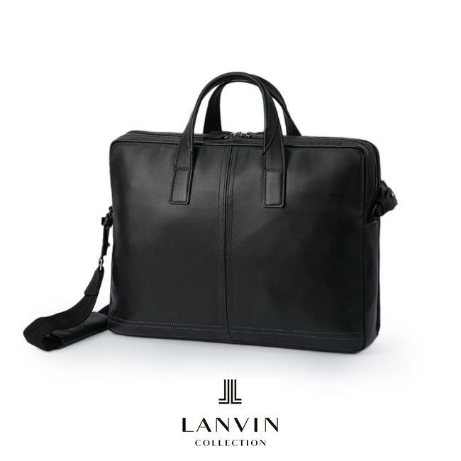 ランバンコレクション ブリーフケース 2way 本革 レザー ブラック ランバン LANVIN ランバン コレクション ビジネスバッグ メンズ