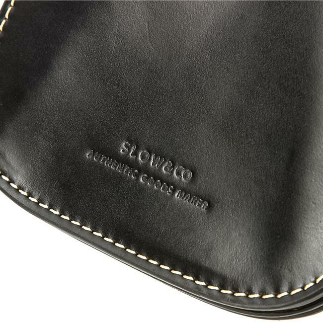 SLOW ミニウォレット ネックウォレット コードバン レザー SO877P Amazon.co.jp: SLOW スロウ Cordovan brass parts round wallet