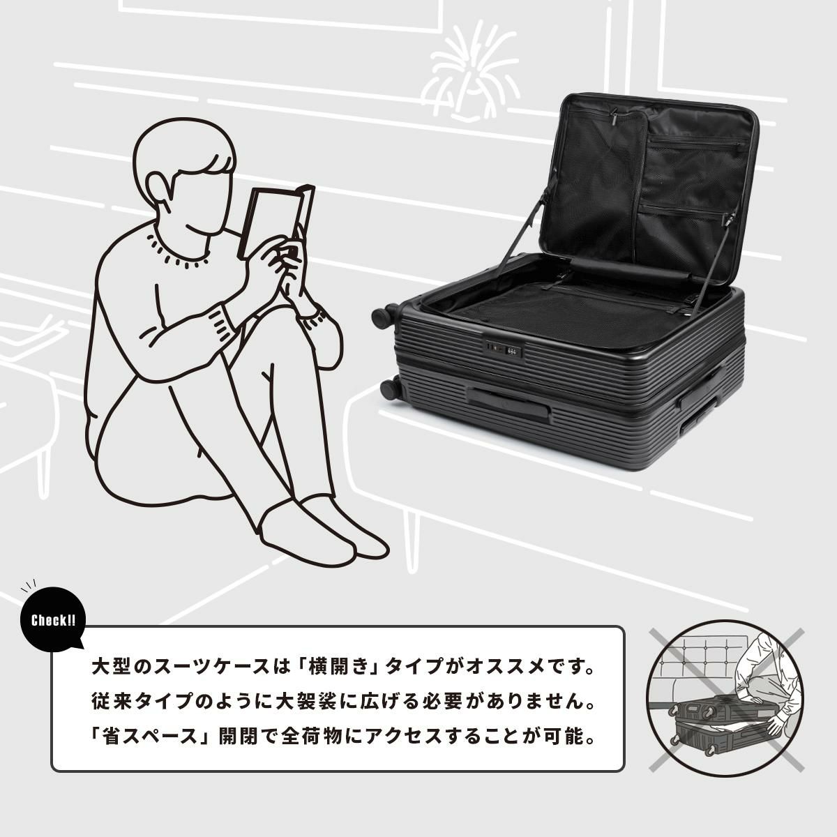 [公式] マンセル スーツケース 100L mansel-0011