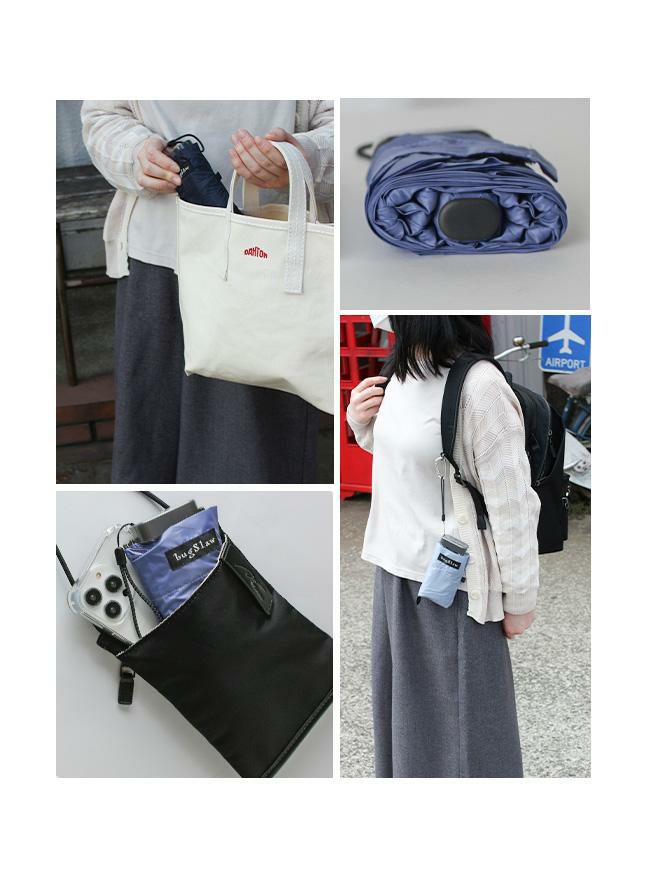 バグスロウ×アンベル フラットライトトラベル 折りたたみ傘 ミニ傘 コンパクト 軽量 Amvel FLATLITE Travel bugSlaw A2753