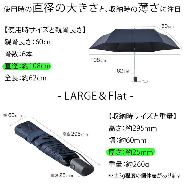 バグスロウ×アンベル ベリカルラージ フラット 折りたたみ傘 全天候型 晴雨兼用 自動開閉 Amvel VERYKAL LARGE Flat bugSlaw A2755