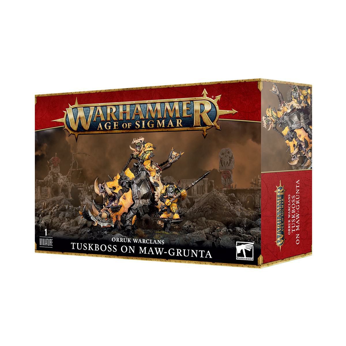 ウォーハンマー エイジ・オヴ・シグマー オールク・ウォークラン：タスクボス（モウグランタ騎乗） WARHAMMER Age of Sigmar ORRUK WARCLANS：TUSKBOSS ON MAW-GRUNTA 89-81