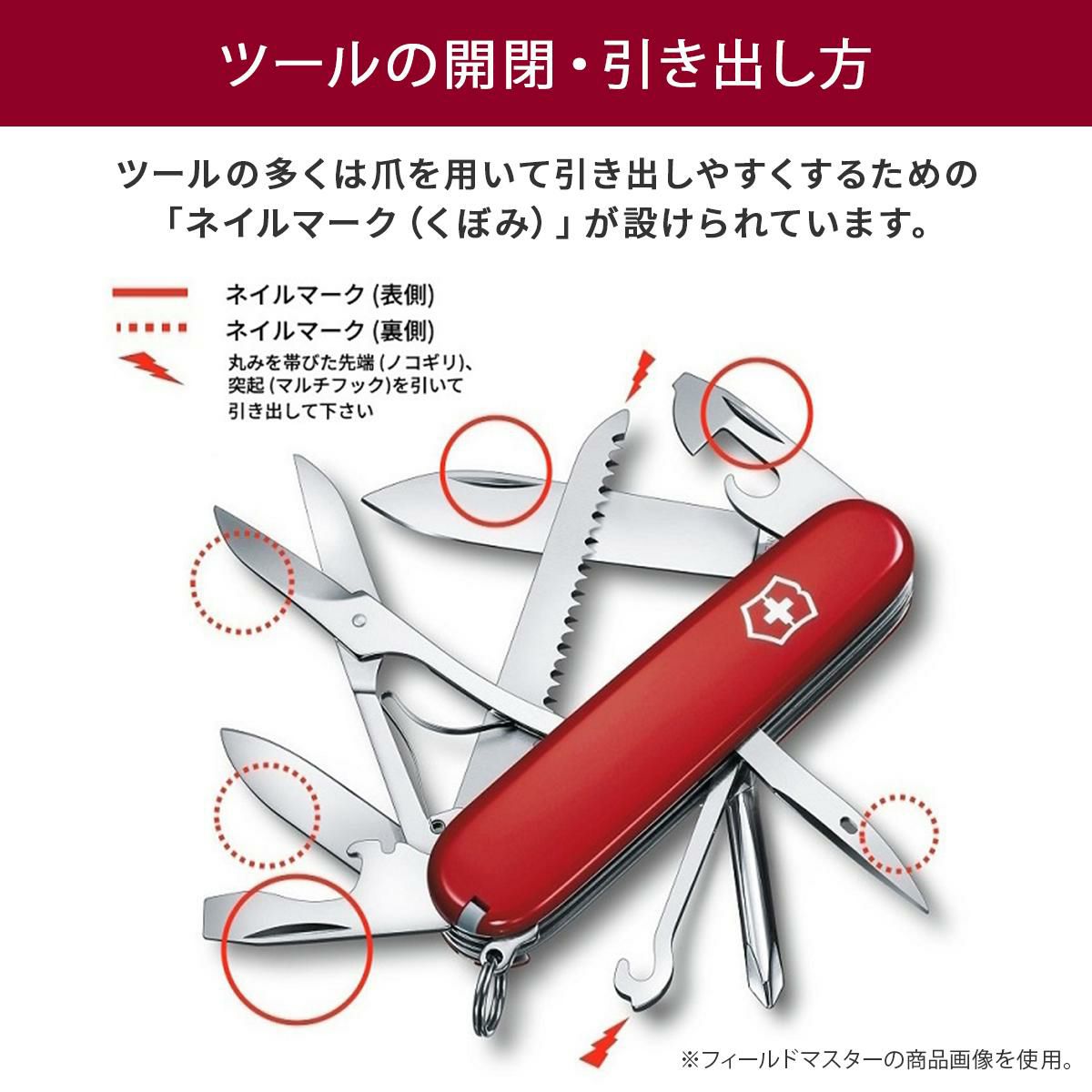 ビクトリノックス マルチツール ネイルクリップ580 つめ切り つめやすり 8機能 VICTORINOX SMALL POCKET KNIVES