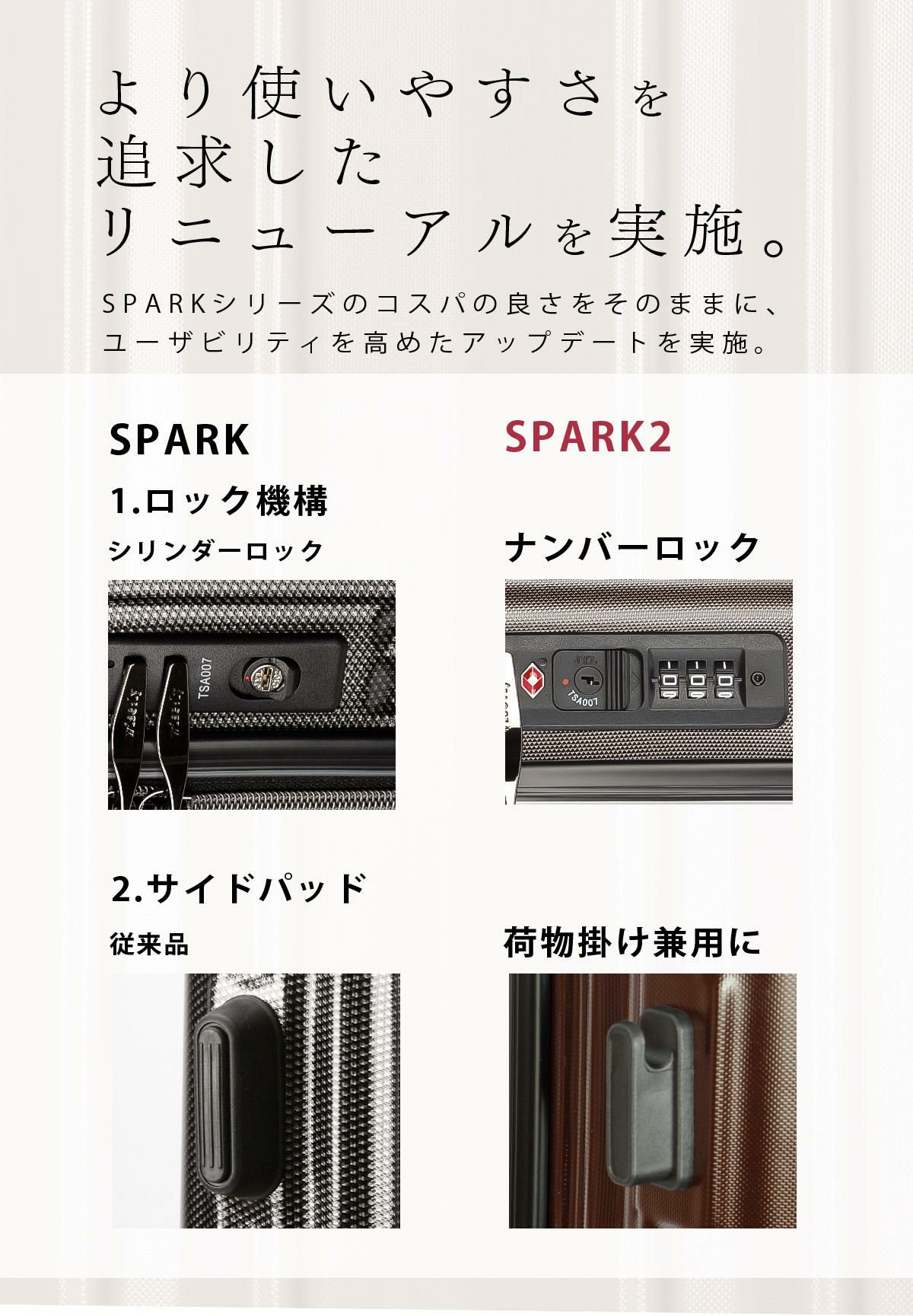 ワイズリー SPARK2 スーツケース wise:ly wis-338-2503｜ONLINE STORE