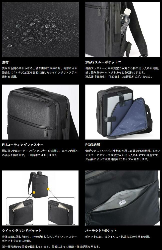 エース ジーンレーベル ガジェタブルヘザー ビジネスリュック ace.GENE LABEL gene-68294