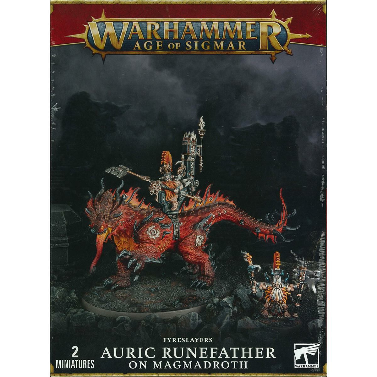 ウォーハンマー エイジ・オヴ・シグマー ファイアスレイヤー：オーリック・ルーンファーザー（マグマドロス騎乗） WARHAMMER Age of Sigmar FYRESLAYERS：AURIC RUNEFATHER ON MAGMADROTH 84-23