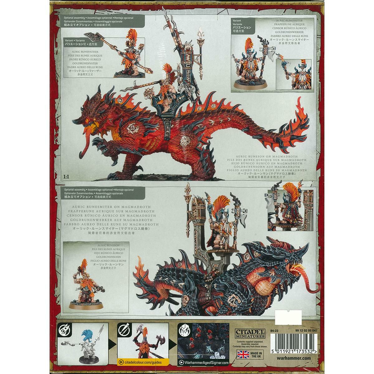 ウォーハンマー エイジ・オヴ・シグマー ファイアスレイヤー：オーリック・ルーンファーザー（マグマドロス騎乗） WARHAMMER Age of Sigmar FYRESLAYERS：AURIC RUNEFATHER ON MAGMADROTH 84-23