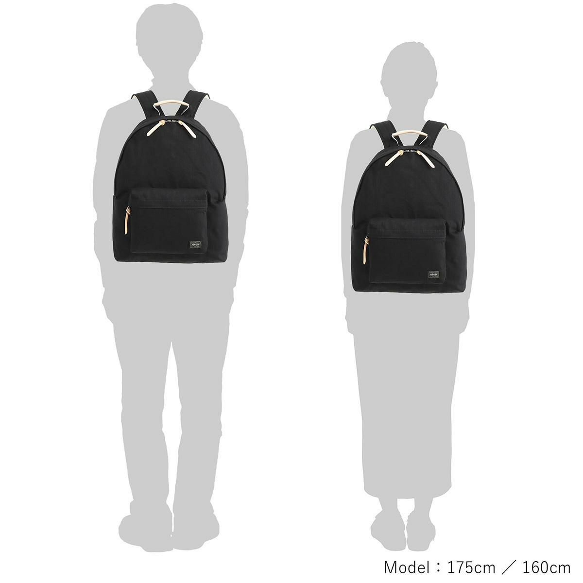 ポーター ノアール リュック PORTER NOIR 895-15157 デイパック 軽量 日本製 デニム生地 通勤 通学 旅行 黒 DAYPACK 16L A4