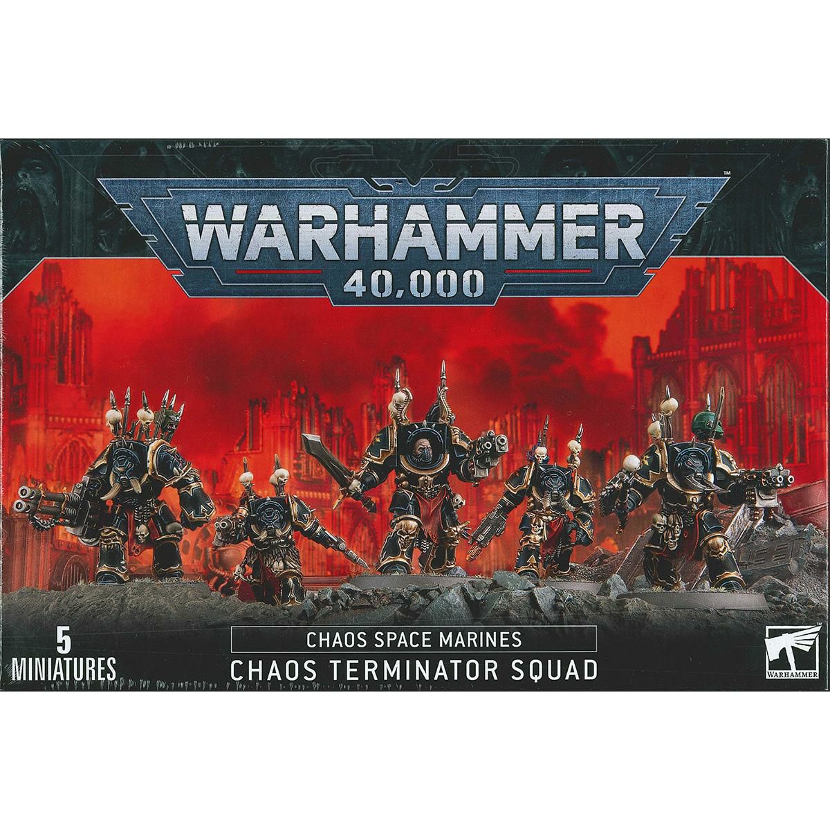 ウォーハンマー 40k ケイオス・スペースマリーン：ケイオスターミネータースカッド WARHAMMER 40,000 CHAOS SPACE MARINES: CHAOS TERMINATOR SQUAD 43-19