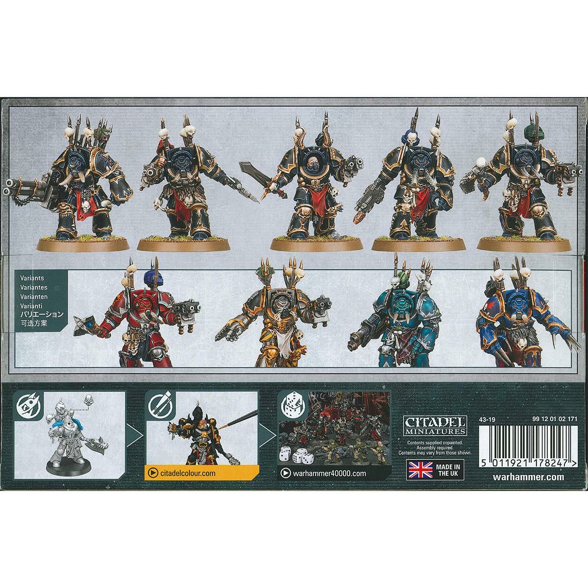 ウォーハンマー 40k ケイオス・スペースマリーン：ケイオスターミネータースカッド WARHAMMER 40,000 CHAOS SPACE MARINES: CHAOS TERMINATOR SQUAD 43-19