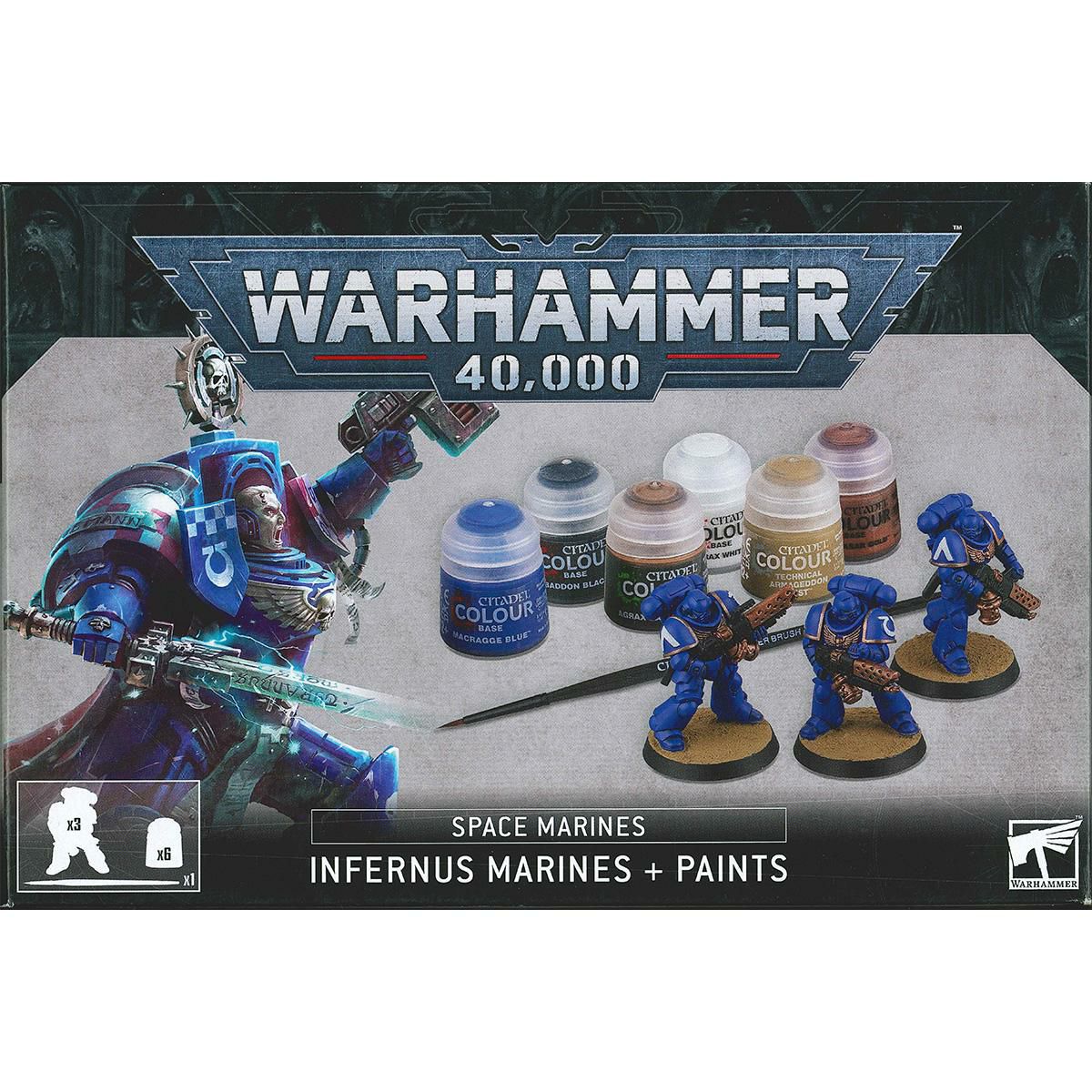 ウォーハンマー 40k スペースマリーン：インフェルヌスマリーン＋ペイント WARHAMMER 40,000 SPACE MARINES:INFERNUS MARINE+PAINTS 60-11
