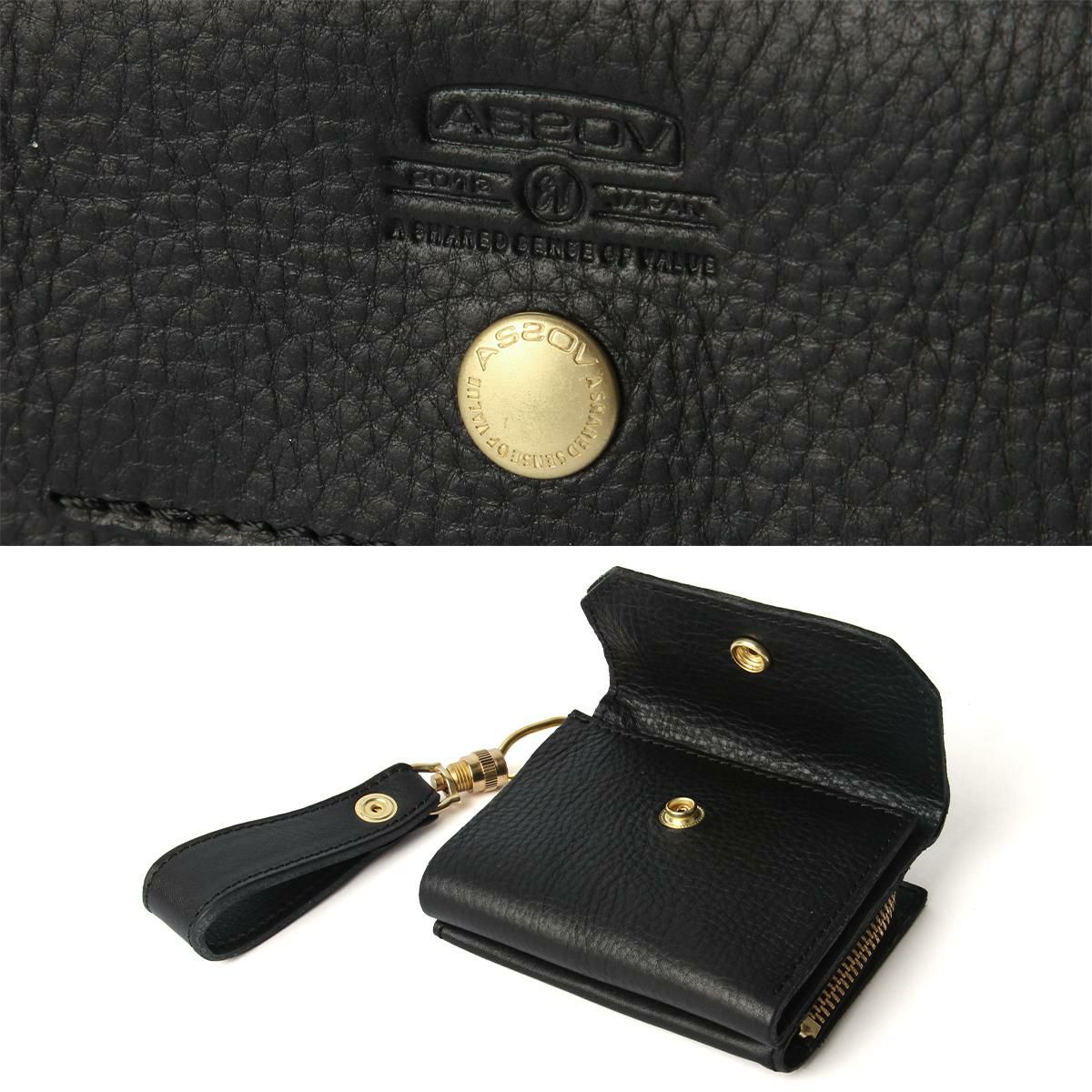 アッソブ OILED SHRINK 三つ折り財布 A2SOV as2ov-101408