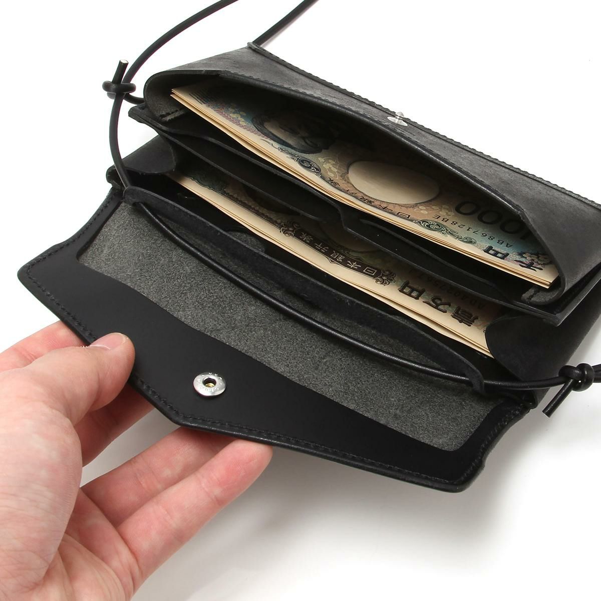 クランプ イタリアンヌバックレザー ショルダーウォレット Cramp cr-603