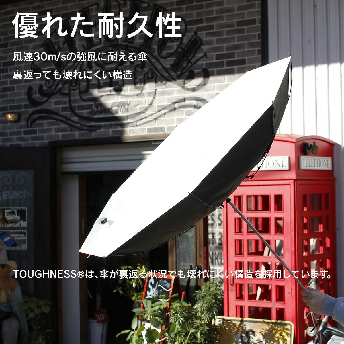 バグスロウ×アンベル タフネス ヒートブロック 折りたたみ傘 全天候型 晴雨兼用 8本骨 Amvel TOUGHNESS bugSlaw A2756