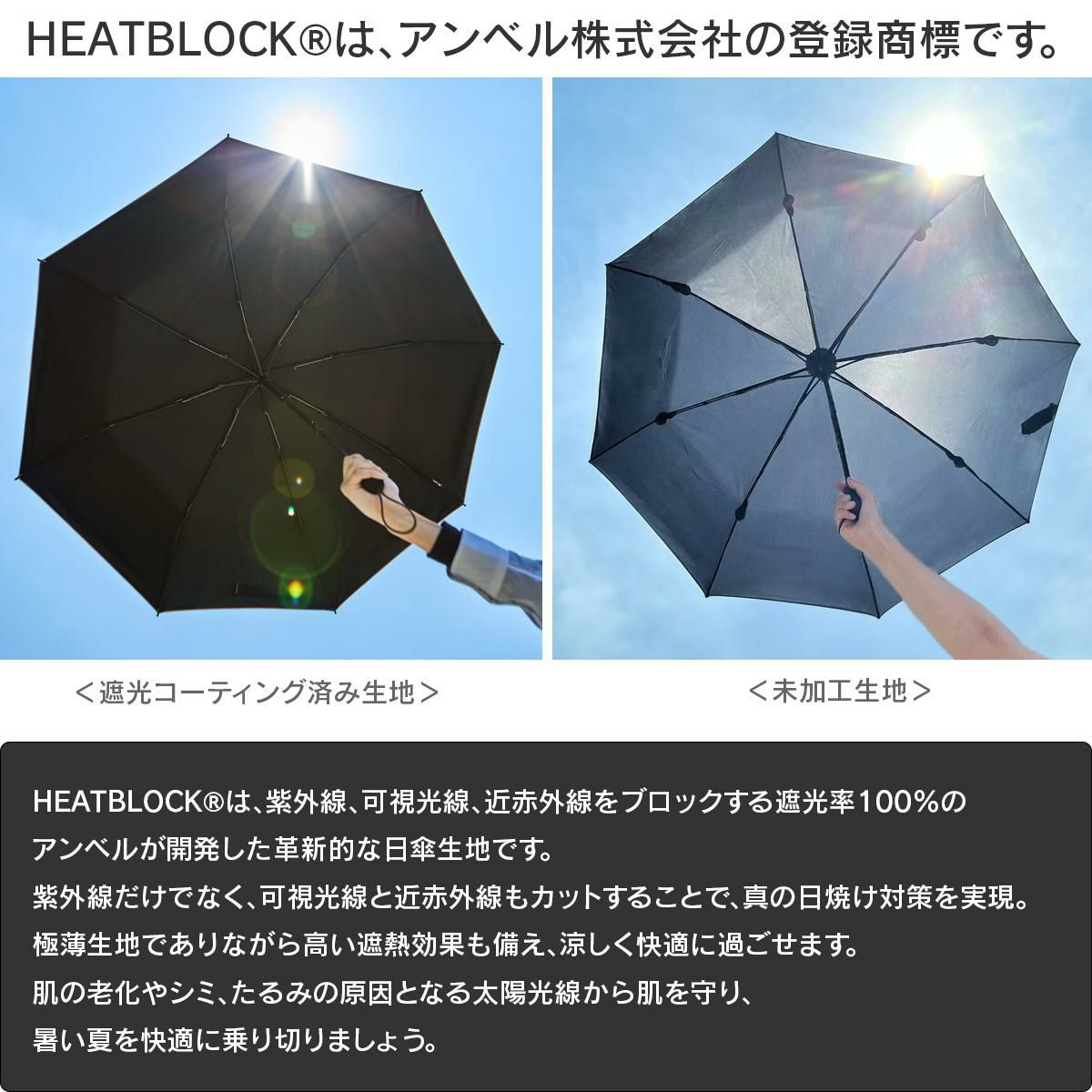 バグスロウ×アンベル タフネス ヒートブロック 折りたたみ傘 全天候型 晴雨兼用 8本骨 Amvel TOUGHNESS bugSlaw A2756