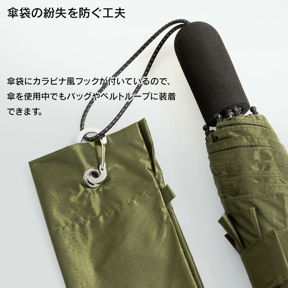 バグスロウ×アンベル タフネス ヒートブロック 折りたたみ傘 全天候型 晴雨兼用 8本骨 Amvel TOUGHNESS bugSlaw A2756