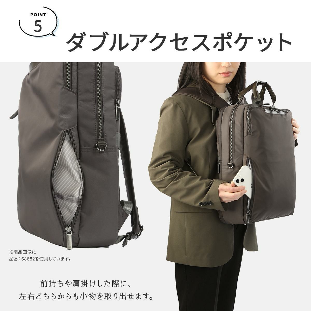 エース ジーンレーベル フィッテム ビジネスリュック ace.GENE LABEL gene-68684