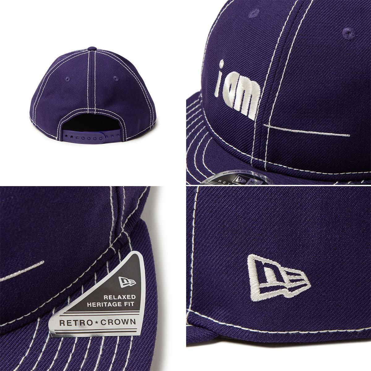 Newera■ARIHARA MIYUKI Retro Crown Wool Snapback■送料込 New Era X Arihara Miyuki Retro Crown Wool Snapback, Purple