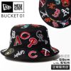 ニューエラ bucket01 all over mlb/バケットハット 帽子 NEW ERA all-over-mlb
